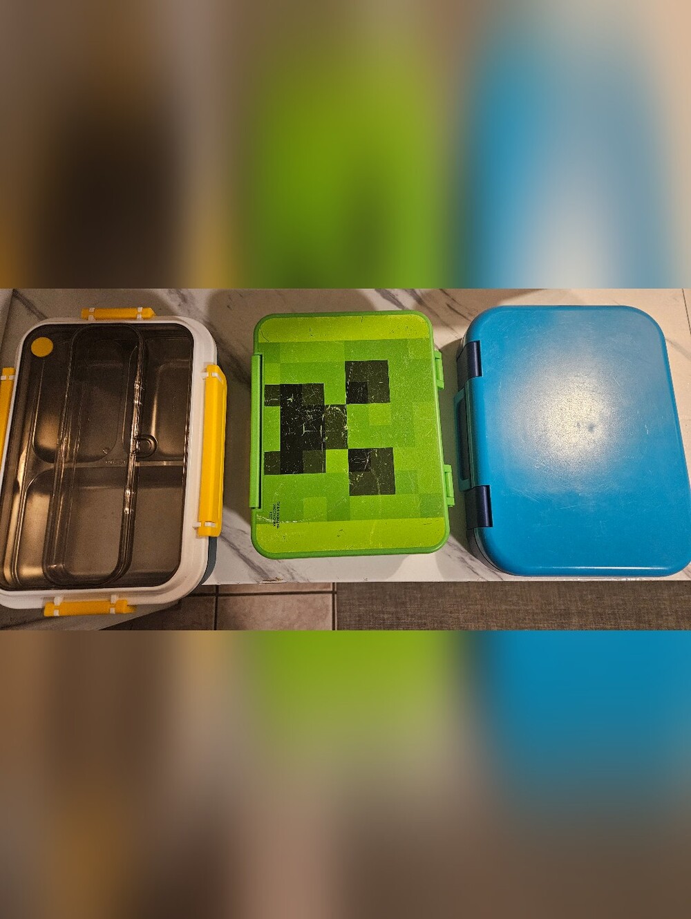 Green Pixel Pattern Tablet Lunchbox Case - Unbranded
